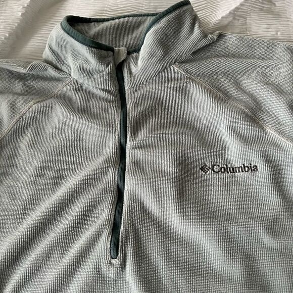 Columbia Men’s 1/4 zip Light Muted Green Omni-Wick Shirt size L - Picture 5 of 6